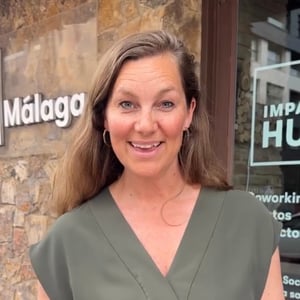 Sara GLOW4equality at ImpactHub Malaga during The Break Fellowship